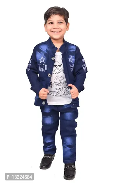 KIDZ AREA JEANS JACKETBoys Casual Jacket Jeans, T-shirt