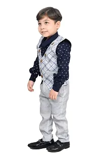 KIDZ AREA Kidzarea Boys Wedding, Festive & Party Shirt, Waistcoat and Pant Set660-GREY-36-thumb3