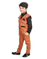 KIDZ AREA Kidzarea Indi Boys Festive  Party Shirt, Waistcoat and Pant Set-thumb4