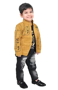 KIDZ AREA Trendy Boyz Casual Shirt, Waistcoat and Pant Set-thumb3