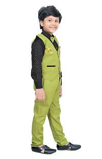 KIDZ AREA Princess Classy Boys Casual Shirt, Waistcoat and Pant Set-thumb4