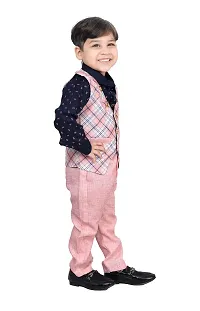 KIDZ AREA Kidzarea Boys Wedding, Festive & Party Shirt, Waistcoat and Pant Set660-PINK-38-thumb4