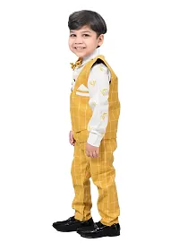 KIDZ AREA Boys Wedding Shirt, Waistcoat and Pant Set 640-YELLOW CHECK-0(Pack of 1)-thumb3