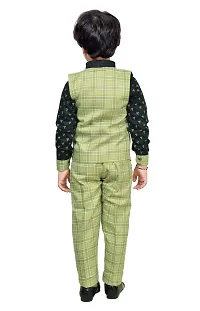 KIDZ AREA Kidzarea Boys Festive & Party Blazer, Shirt and Trouser Set (GREEN Size 24 )-thumb1