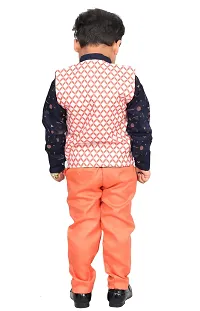 KIDZ AREA Kidzarea Boys Wedding, Festive & Party Shirt, Waistcoat and Pant Set 670-PINK-22-thumb1