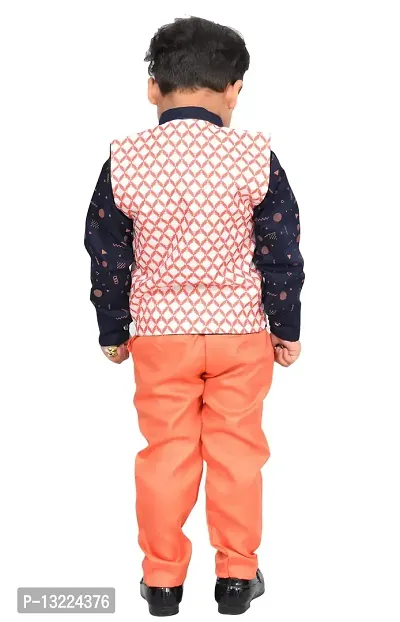 KIDZ AREA Kidzarea Boys Wedding, Festive & Party Shirt, Waistcoat and Pant Set 670-PINK-22-thumb2