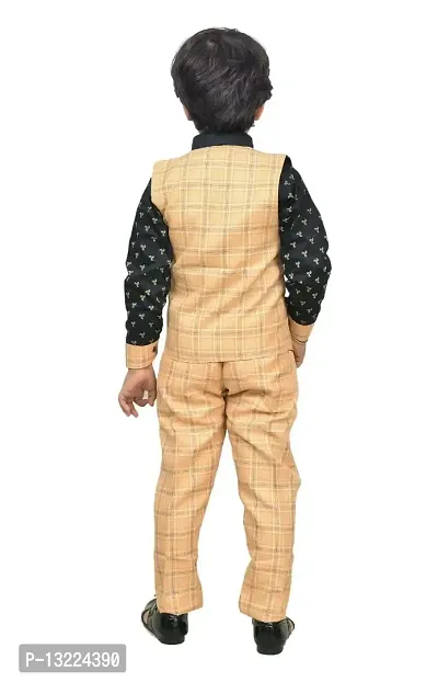 KIDZ AREA ""Princess Classy Boys"" Casual Shirt, Waistcoat and Pant Set For Kids and Boys-thumb4