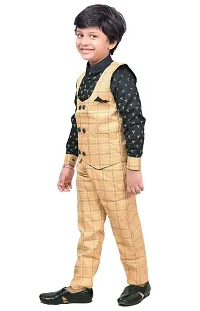 KIDZ AREA ""Princess Classy Boys"" Casual Shirt, Waistcoat and Pant Set For Kids and Boys-thumb2