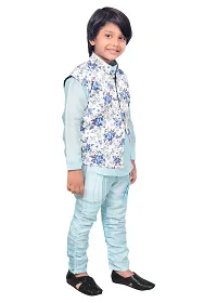 KIDZ AREA Kids Ethnic Indo Western Sherwani Kurta and Dhoti Pant Set for Boys-thumb4