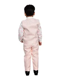 Kidzarea Boys Festive & Party Shirt, Waistcoat and Pant Set (Pink 28 )-thumb1