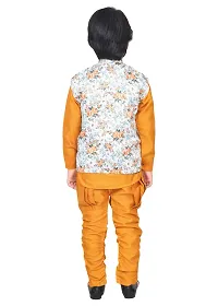 KIDZ AREA Kids Ethnic Indo Western Sherwani Kurta and Dhoti Pant Set for Boys218-Yellow-30-thumb1