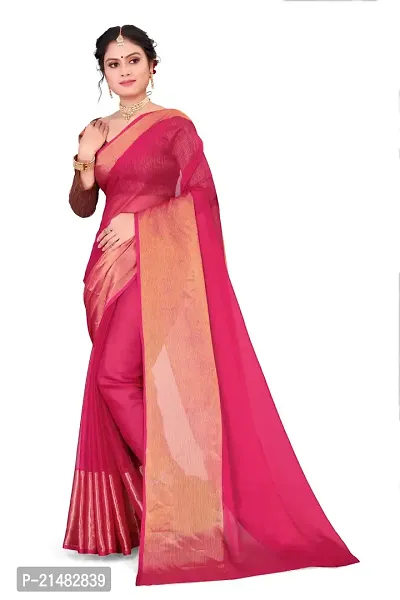 Kepka Chiffon Zari Light Weight Red Saree-thumb5