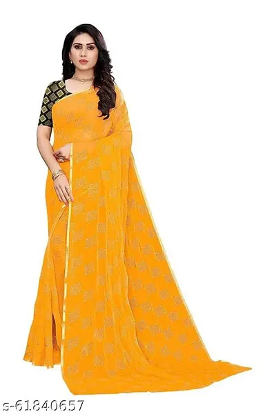 Stylish Chiffon Saree with Blouse piece For Women