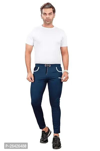 Comfortable BlueCotton Regular Track Pants 2Xl For Men