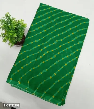 Stylish Green Georgette Printed Saree with Blouse piece For Women-thumb0