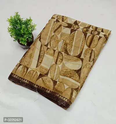 Stylish Brown Georgette Saree With Blouse Piece For Women