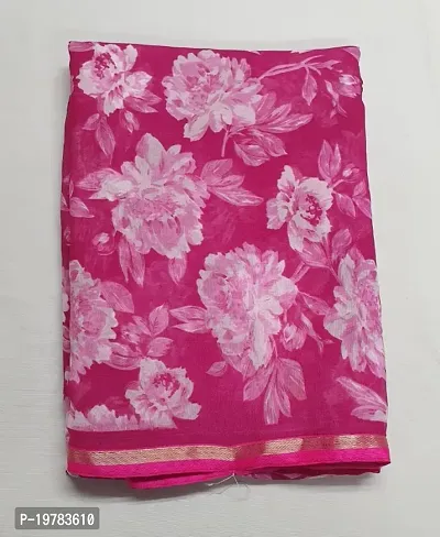Georgette Printed Saree with Blouse Piece