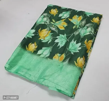 Printed Crepe Silk Saree With Blouse Piece