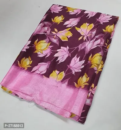 Printed Crepe Silk Saree With Blouse Piece-thumb0