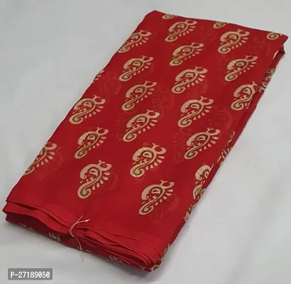 Beautiful Georgette Printed Saree With Blouse Piece-thumb0