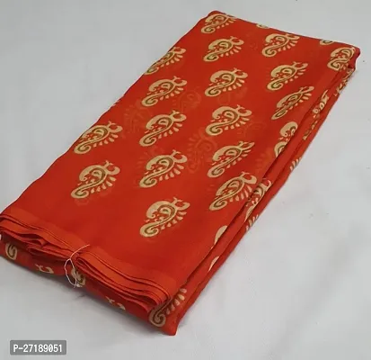 Beautiful Georgette Printed Saree With Blouse Piece