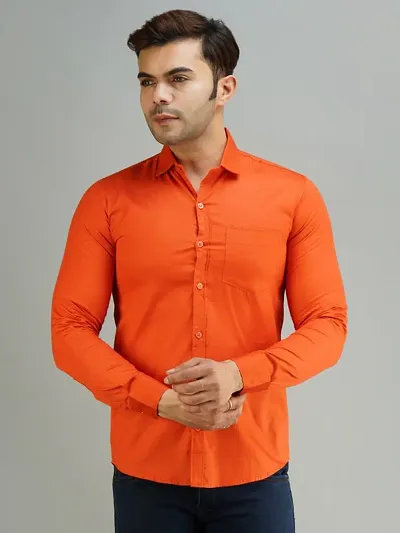 Stylish Cotton Solid Regular Fit Casual Shirt