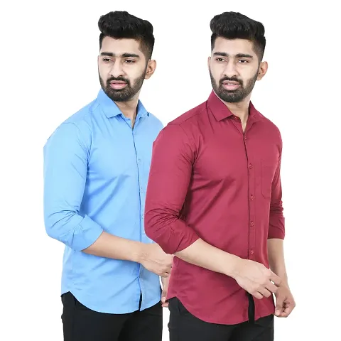 New Launched Polyester Blend Long Sleeves Casual Shirt