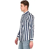 Stylish Multicoloured Striped Long Sleeves Shirt For Men-thumb1