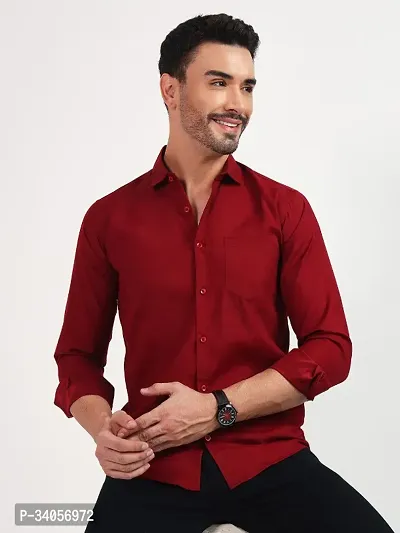 Trendy Cotton Solid Shirt for Men-thumb0