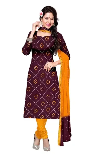 Elegant Dress Material with Dupatta For Women