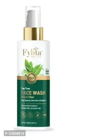 Fybia Skin Care Tea Tree Natural Face Wash For Acne And Pimples Wash 100 Ml - For Normal And Dry Skin And Cruelty Free