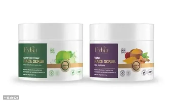 Fybia Skin Care Apple Cider Vinegar Face Scrub And Ubtan Face Scrub Combo Pack Of 2