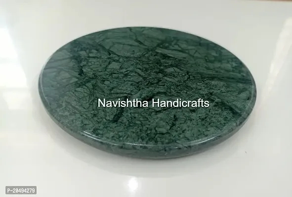 Jaipur Art Green Ring Base Rolling Pin Board Roti Maker Chakla, Green - 9 Inches-thumb0