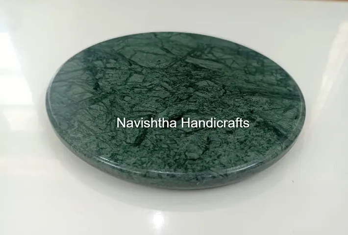 Jaipur Art Green Ring Base Rolling Pin Board Roti Maker Chakla, Green - 9 Inches