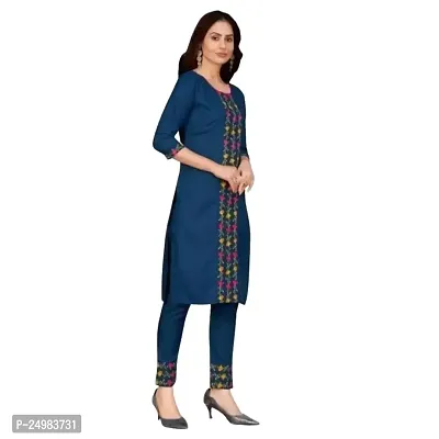 Timeless Elegance: Women's Kurta with Stunning Printed Design in Cotton - Embrace Tradition with Graceful Style and Exquisite Craftsmanship in Black Color-thumb2