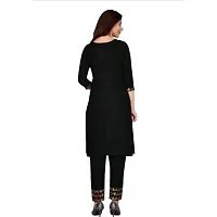 Timeless Elegance: Women's Kurta with Stunning Printed Design in Cotton - Embrace Tradition with Graceful Style and Exquisite Craftsmanship in Black Color-thumb1