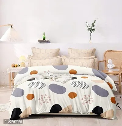 Classic Cotton Printed King Size Bedsheet with Pillow Covers-thumb0