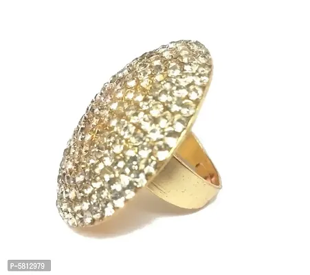 Alluring White Diamond Work Ring For Women