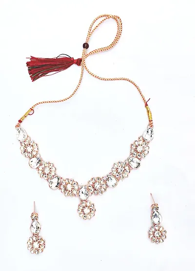 Elegant Diamond Work Jewellery Set For Women