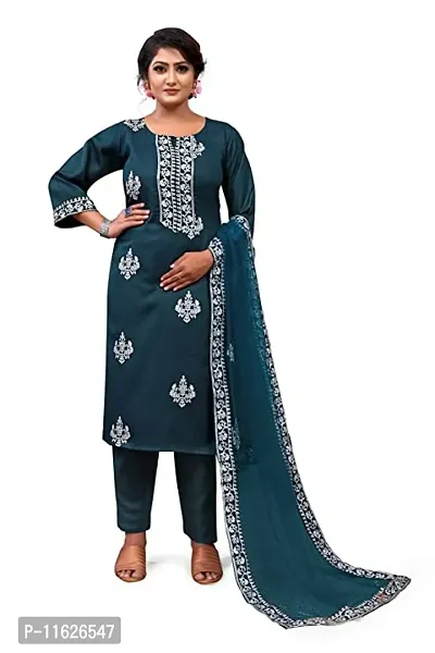 Stylish Fancy Georgette Unstitched Dress Material Top With Bottom Wear And Dupatta Set For Women