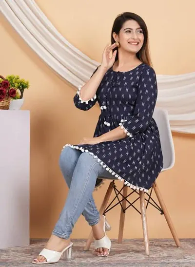 Stylish Rayon Stitched Kurta For Women