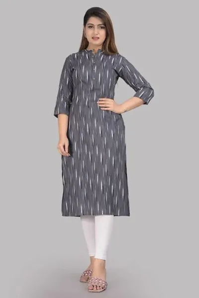 Stylish Rayon Printed Straight Kurta