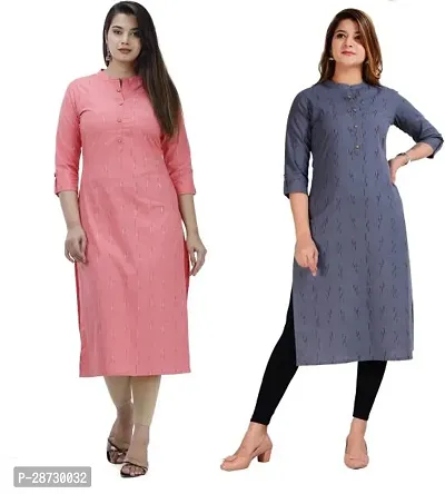 Stylish Multicoloured Rayon Stitched Kurta For Women Combo Of 2