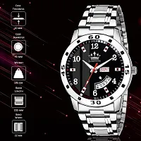 Stylish Silver Metal Analog Watch For Men-thumb1