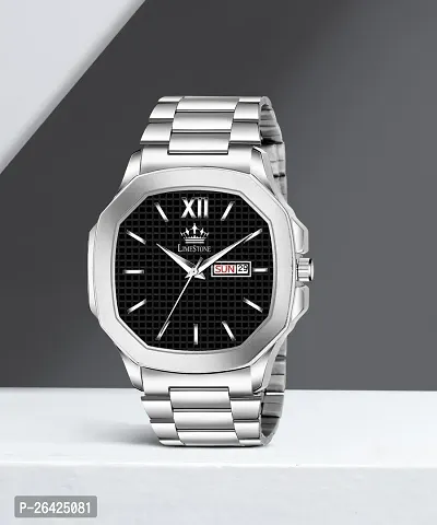 Stylish Silver Metal Analog Watch For Men