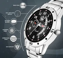 Stylish Silver Metal Analog Watch For Men-thumb4