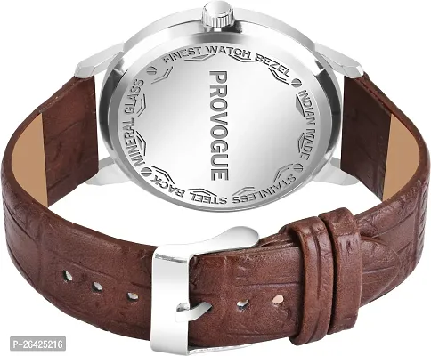 Stylish Brown Synthetic Leather Analog Watch For Men-thumb4