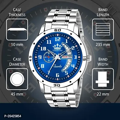 Stylish Silver Metal Analog Watch For Men-thumb4