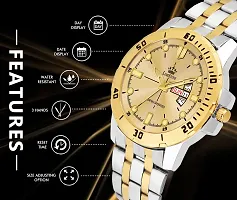 Stylish Golden Metal Analog Watch For Men-thumb3