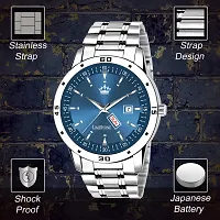 Stylish Silver Metal Analog Watch For Men-thumb4